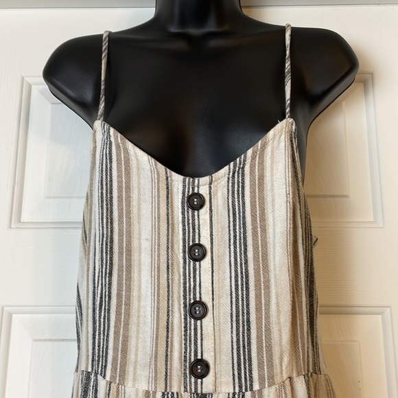 Striped Jumpsuit Sz L - Picture 2 of 4